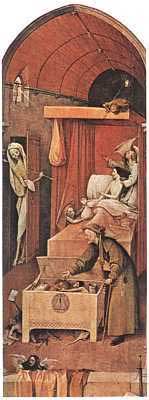 Hieronymus Bosch, Der Tod und die Krankheit, 1490.