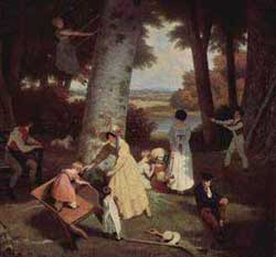 Jacques Laurent Agasse, Der Spielplatz, 1830.