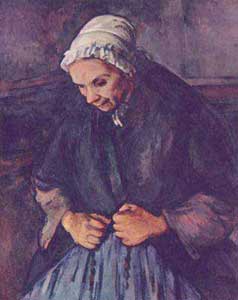 Paul Cézanne, Greisin mit Rosenkranz, 1895-1896.