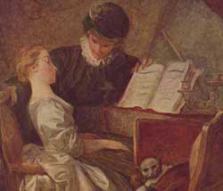 Jean-Honoré Fragonard, Die Musikstunde, 1760-1765.