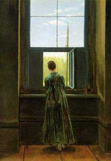 Caspar David Friedrich, Frau am Fenster, 1822.