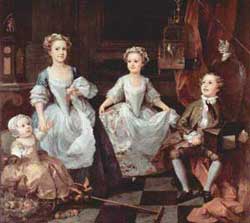 William Hogarth, Porträt der Graham Kinder, 1742.