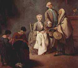 Pietro Longhi, Die Schule der Arbeit, 1752.