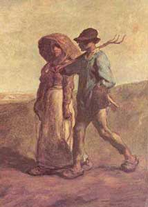 Jean-François Millet (II), Weg zur Arbeit, 1857.