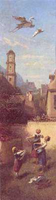 Carl Spitzweg, Der Klapperstorch, 1885.