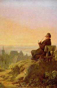 Carl Spitzweg, Rast auf dem Weinberg, 1845.