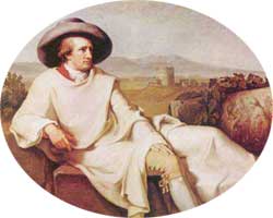 Johann Heinrich Wilhelm Tischbein, Goethe in der Campagna, 1787.