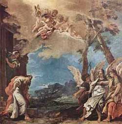 Sebastiano Ricci, Abraham und die drei Engel, 1695.